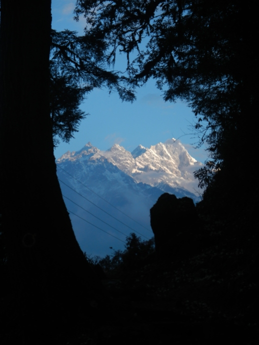 A glorious sunrise on the way into the Everest Region