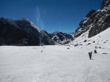 The route to the Cho La Pass 5421m.