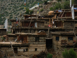 Traditional village houses in Humla.
